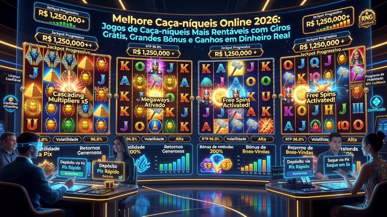 Melhores Caça-níqueis Online 2026: Jogos de Caça-níqueis Mais Rentáveis com Giros Grátis, Grandes Bônus e Ganhos em Dinheiro Real